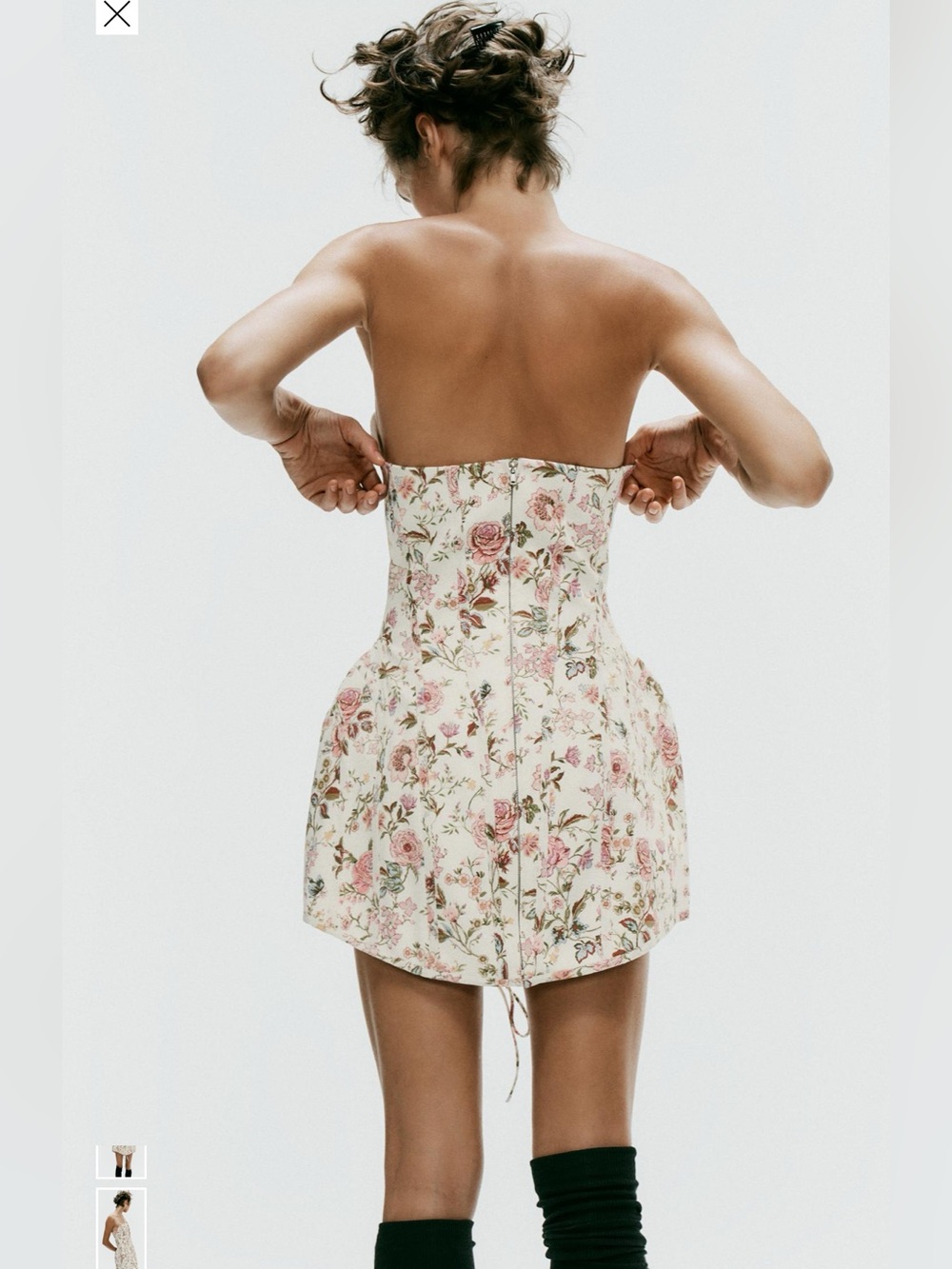 ZARA Floral Off The Shoulder Dress - Picture 5 of 7